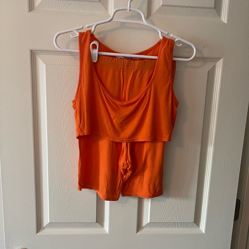 Missguided Crop Top & Biker Shorts Set